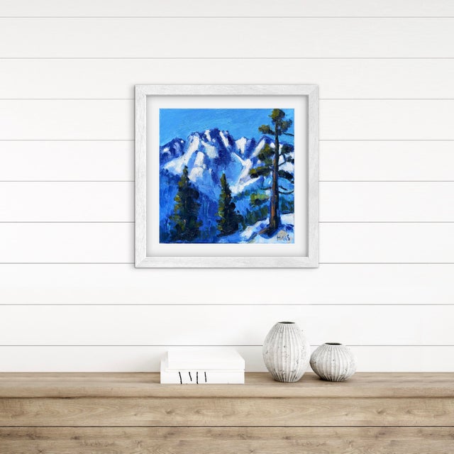 Textile Blue Sierra - Contemporary Oil Painting Original For Sale - Image 7 of 7