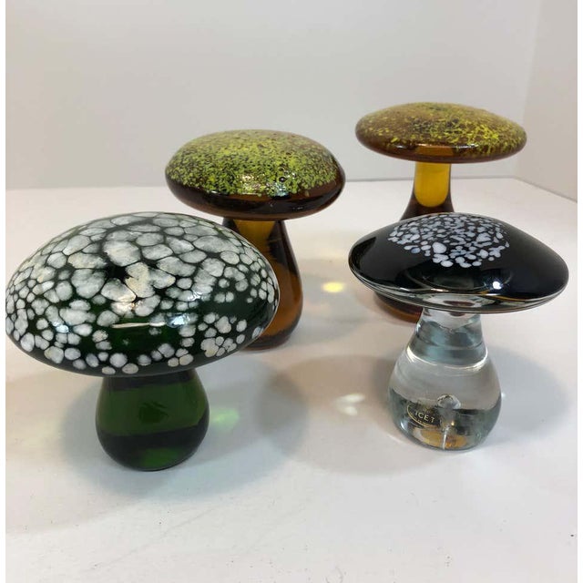 Murano Italian Art Glass Mushroom Paperweight Sculpture a Pair Chairish