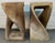 Contemporary Late 20th Century Organic Modern Hand-Carved Sculptural Wood Side Tables For Sale - Image 3 of 10
