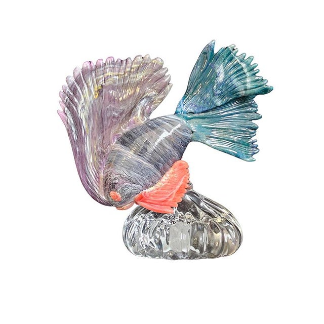 Murano Glass Fish Sculpture, 1980s For Sale - Image 6 of 6