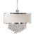 Fascination 3 Light Silken Drum Pendant For Sale