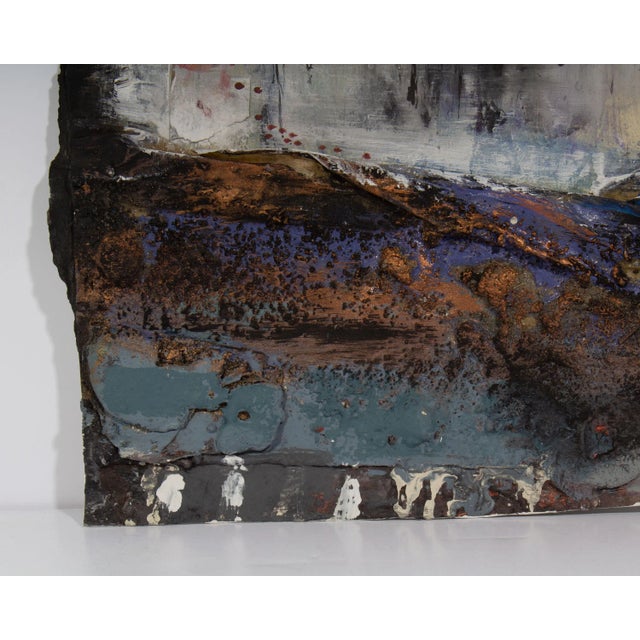 Contemporary Juliet Holland Signed “Touching Earth Xi” Mixed Media Collage For Sale - Image 3 of 7