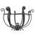 Pair of Black Forged Iron Gothic Sconces For Sale - Image 4 of 9