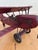 Ruby Red Large Vintage Handmade Wooden Airplane Model Biplane, 1930s For Sale - Image 8 of 18