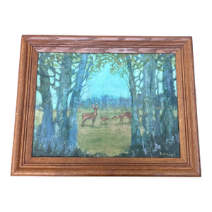 Contemporary Original Stephen Heigh Painting “Deer in the Meadow”