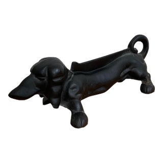 Vintage Cast Iron Dachshund Boot Scraper For Sale