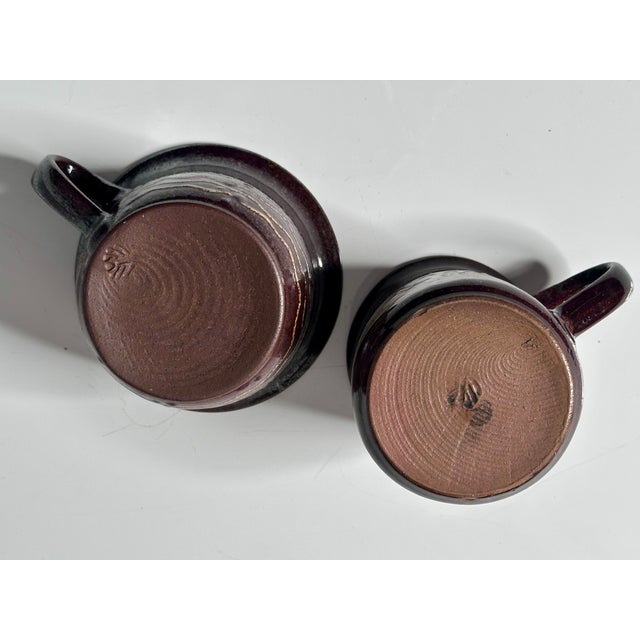 Cream Studio Ceramic Mugs by Helma Klett, Germany, 1980s, Set of 2 For Sale - Image 8 of 9