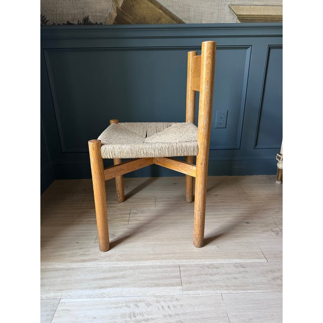 Mid-Century Modern Charlotte Perriand Style Rush Chair Set of 2 For Sale - Image 3 of 7