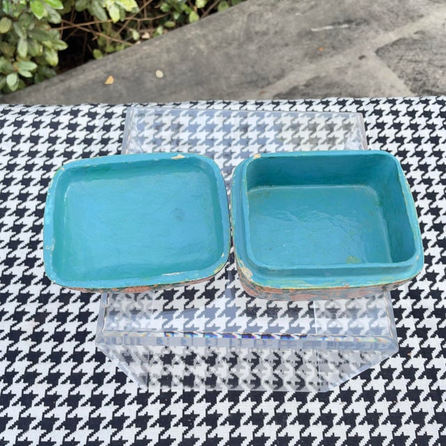 Japanese Antique Japanese Lacquered Box With Lid For Sale - Image 3 of 9