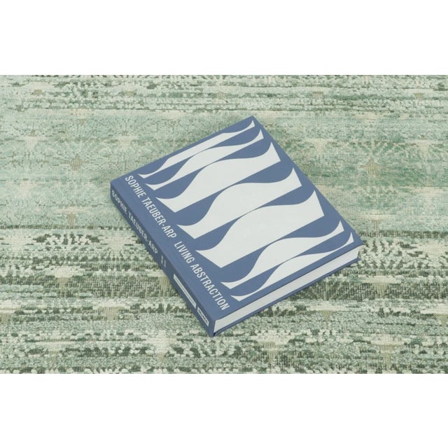 Green Rug & Kilim’s Block Print Runner With All-Over Geometric Design in Sage Green For Sale - Image 8 of 8