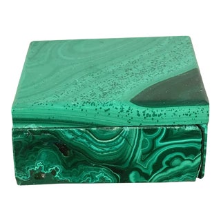 Malachite Trinket Box For Sale