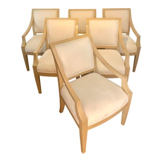 J Robert Scott "Essex" Regency Style Dining Arm Chairs - Set of 6 For Sale