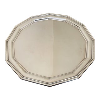 1920s Small English Silverplate Atkins Bros. Tray For Sale
