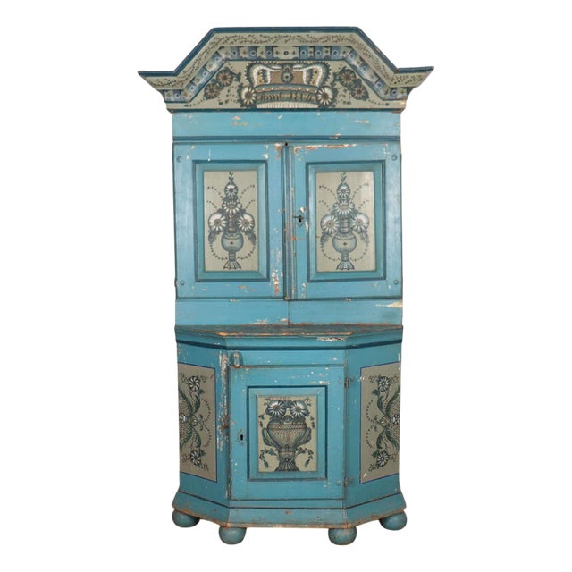 Gustavian Swedish Kitchen Cabinet For Sale