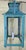 Metal One of a Kind Hand-Painted Turquoise Hanging Lantern Steel & Solid Brass For Sale - Image 7 of 18