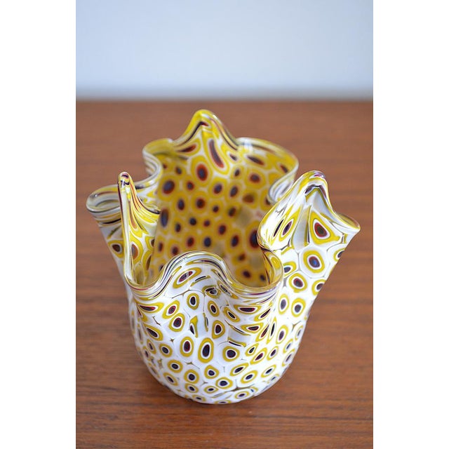 Murano Glass Handkerchief Vase by Venini, 1960s For Sale - Image 12 of 16