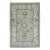 Early 21st Century Green & Blue Floral Design Handwoven Wool Turkish Oushak Rug 6'3" X 8'6" For Sale