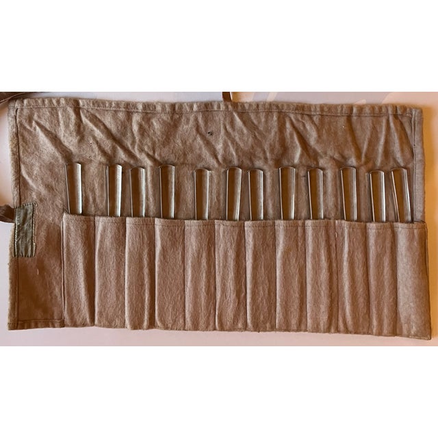 Antique 1920 French Art Deco Jacques & Pierre Cardeilhac Sterling Silver Fruit Knives With Glass Handles - Set of 12 For Sale - Image 14 of 14