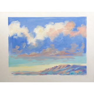 1980s "Ballad" Impressionist Style Landscape Monoprint on Paper by Kristen Olsen For Sale