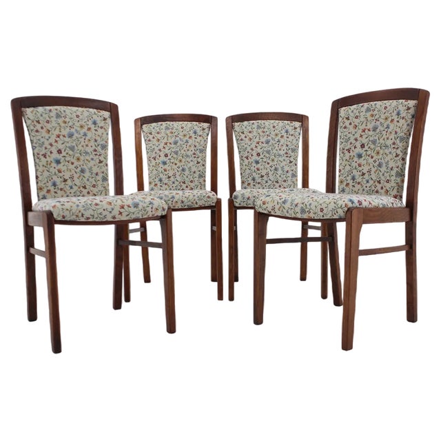 Beech Dining Chairs, Czechoslovakia, 1950s, Set of 4 For Sale
