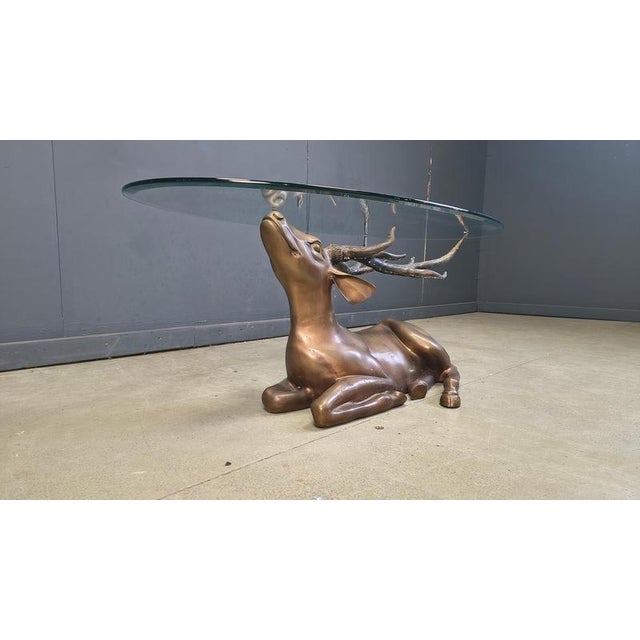 Metal Brass Deer Coffee Table, 1970s For Sale - Image 7 of 13