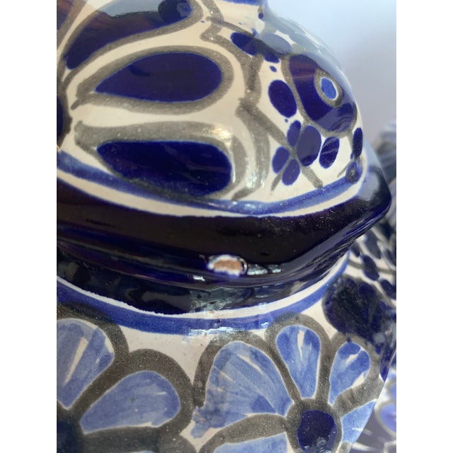 Vintage Mexican Hand Painted Amora Talavera Pottery Canister Set With Lids Set Of 3 Chairish