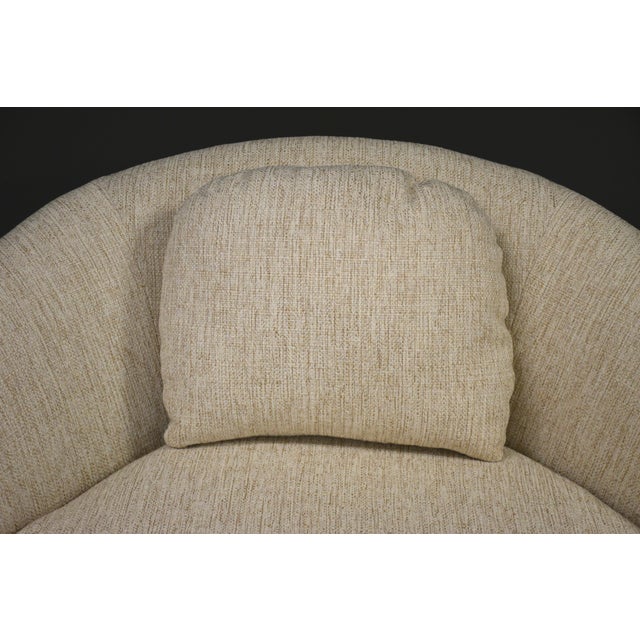Textile 1960s Beige Round Lounge Chairs by Adrian Pearsall For Sale - Image 7 of 9