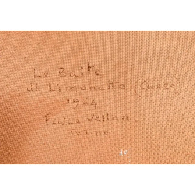 Felice Vellan, Landscape, 1964, Oil Painting, Framed For Sale - Image 8 of 9