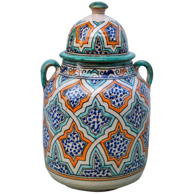 Ceramic Vase W/ Arabesque Design For Sale - Image 11 of 11