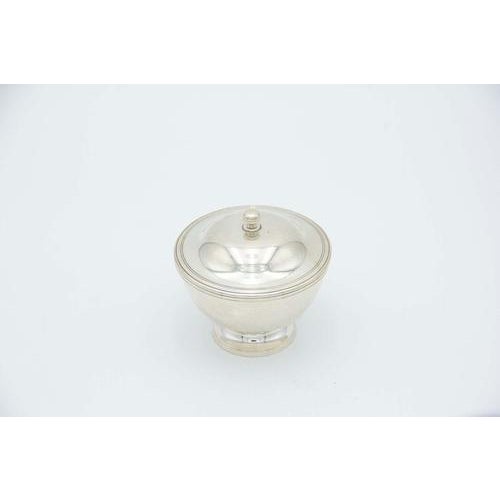 Plain Silver Pot with Grooves on the Rim For Sale - Image 4 of 4