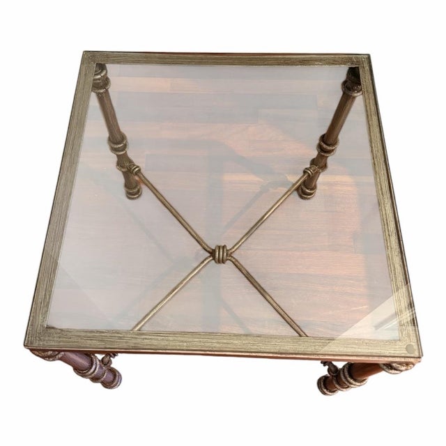 Mid-Century Modern Vintage Giacometti Style Iron Side Table For Sale - Image 3 of 5