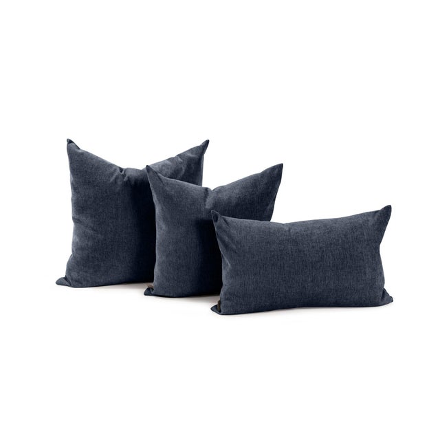 Komodo Navy Poly Filled 14x22 Pillow For Sale In Chicago - Image 6 of 10