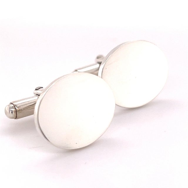 1990s Tiffany & Co Estate Sterling Silver Cufflinks 12 Grams, 2 pieces For Sale - Image 10 of 11