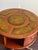 Mid 20th Century Vintage Mahogany Revolving Drum Library Table With Leather Top Duncan Phyfe Style Rotating Bookcase End Table For Sale - Image 5 of 12