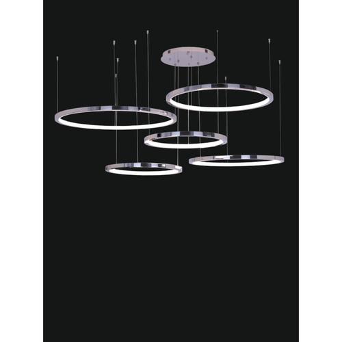 Collection Orbite Chandelier in Aluminum and Acrylic by Jago For Sale - Image 4 of 6