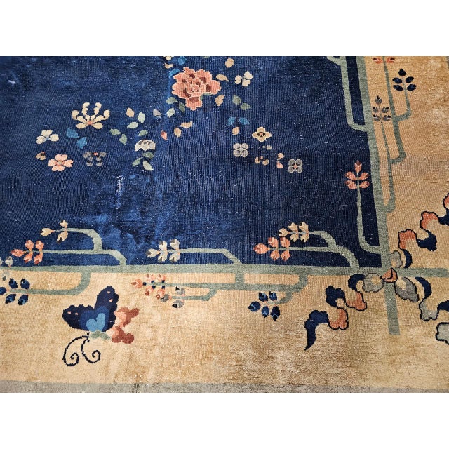 Vintage Chinese Art Deco Oversize Rug, Wool Pile, Pagoda Design, 12' X 20' For Sale - Image 13 of 16