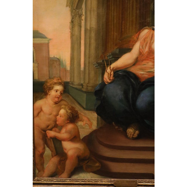 17th Century Theodoor Van Thulden, Allegory of Architecture, 1660, Oil on Canvas For Sale - Image 5 of 15