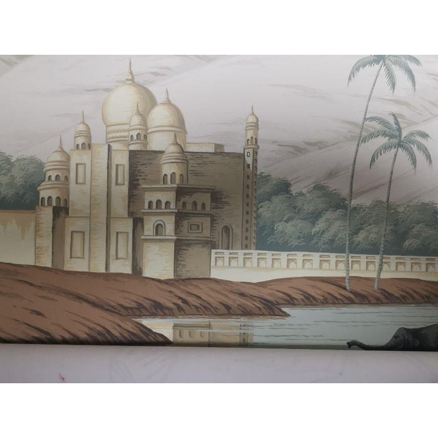 Eearly View of India Panoramic Wallpaper - Set of 13 For Sale - Image 6 of 12