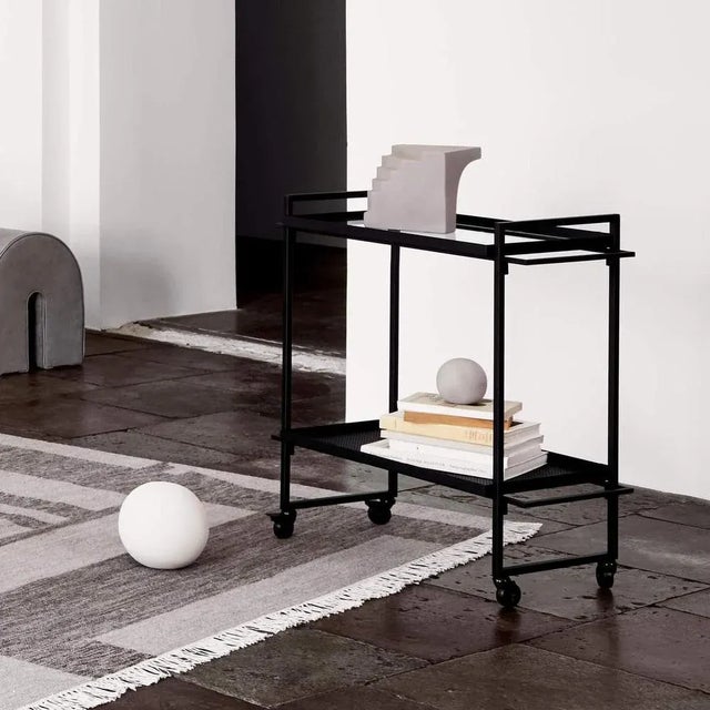 Black Bauhaus Trolley by Kristina Dam Studio For Sale - Image 6 of 7