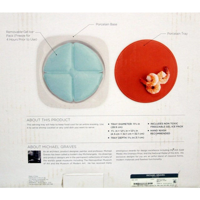 Postmodern Michael Graves Glazed Porcelain Serving Dish/Tray for Chilled Foods, Set of 3 Pieces For Sale - Image 11 of 12