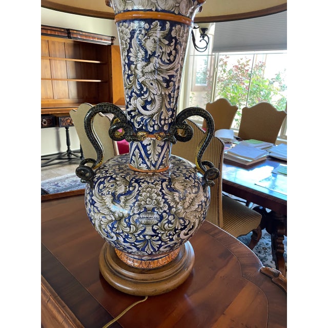 Mid 19th Century 19th C Italian Renaissance Antique Lamp Snake Handles For Sale - Image 5 of 12