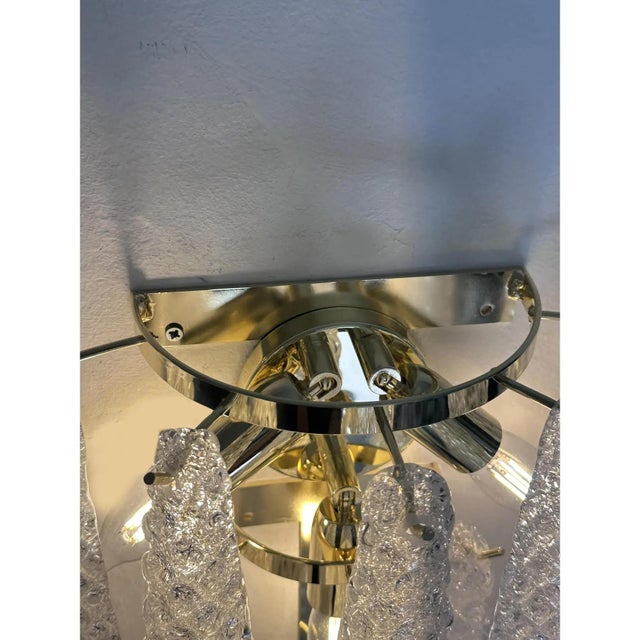 Early 21st Century Clear Conchiglie Murano Glass Gold Wall Sconce by Simoeng For Sale - Image 5 of 9