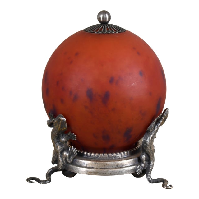 1930s French Art Deco Night Lamp by E. Val Et Cie. - France For Sale