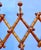 Rustic European 1920s French Antique Faux Bamboo Accordion Hat & Coat Rack For Sale - Image 3 of 6