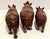 1970s Set of 3 Hand-Carved Solid Wood Rhinoceros Sculptures, Textured Hide, Inlaid Teeth and Toenails For Sale - Image 18 of 18
