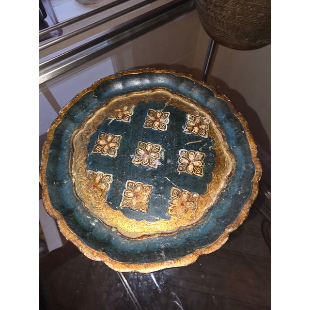 Three Small Vintage Florentine Trays For Sale - Image 13 of 16