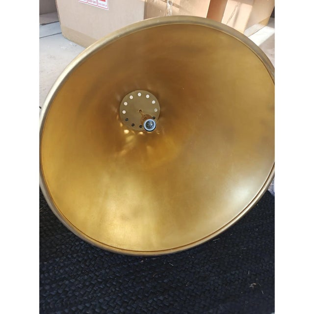 2020s Currey & Company Pierrepont Large Black & Gold Pendant Lights – Pair For Sale - Image 5 of 11