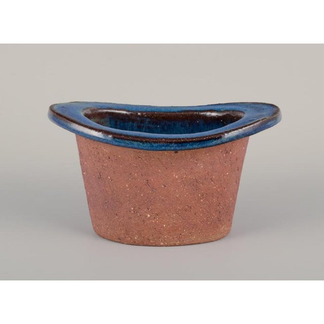 Modern Modernist Swedish Ceramic Vase by Curt Magnus Addin, 1970s For Sale - Image 3 of 9