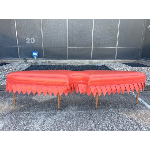 Long Mid-Century William Haines Arrowhead Bench. Offered is a William Billy Haines attributed custom long mid-century...