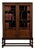 Antique English Oak Glazed Display Cabinet, 1900s For Sale